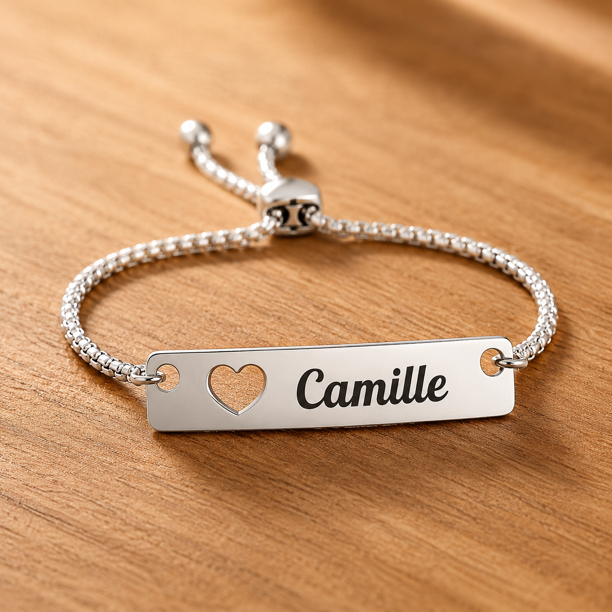 bracelet acier gravé cadeau retraite personnalisé homme femme