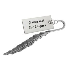 Marque page plume gravure personnalisée