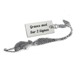 Marque page sirène gravure personnalisée