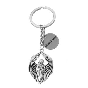 Porte-clés Ange Protecteur gravé