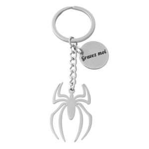 Porte-clés Araignée Personnalisé Gravé – Cadeau Superhéros, Fan ou Geek