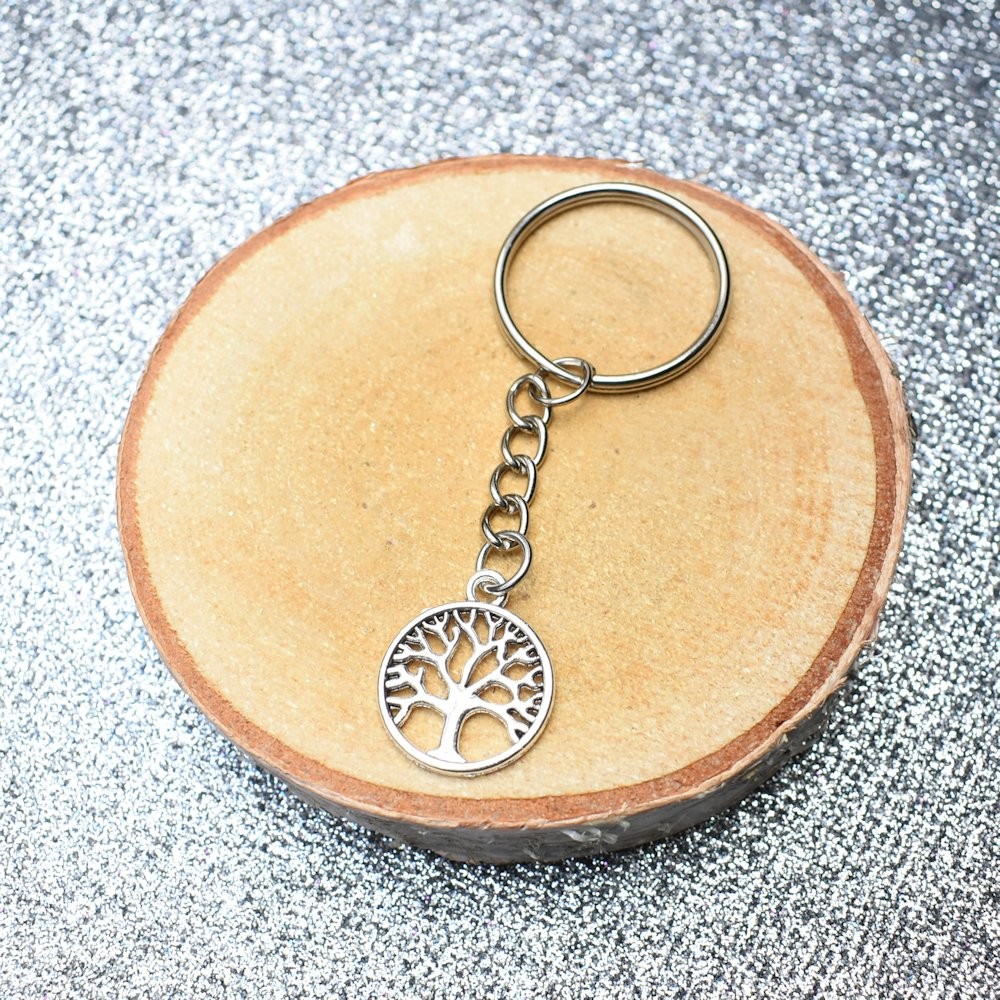 Porte-clés Arbre de Vie Personnalisé Gravé – Cadeau Famille, Enracinement ou Symbole de Vie 3 Porte-clés Arbre de Vie gravé — pendentif