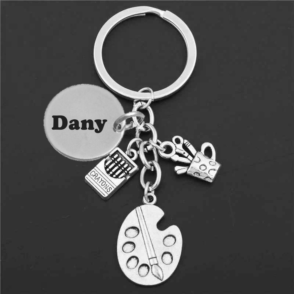 Porte-clés Artiste Dessinateur Personnalisé Gravé – Cadeau Illustration, Arts Plastiques ou Passion Créative 2 Porte-clés Artiste Dessinateur gravé