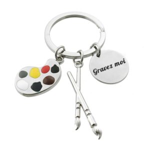 Porte-clés Artiste Peintre Personnalisé Gravé – Cadeau Peinture, Dessin ou Passion Créative