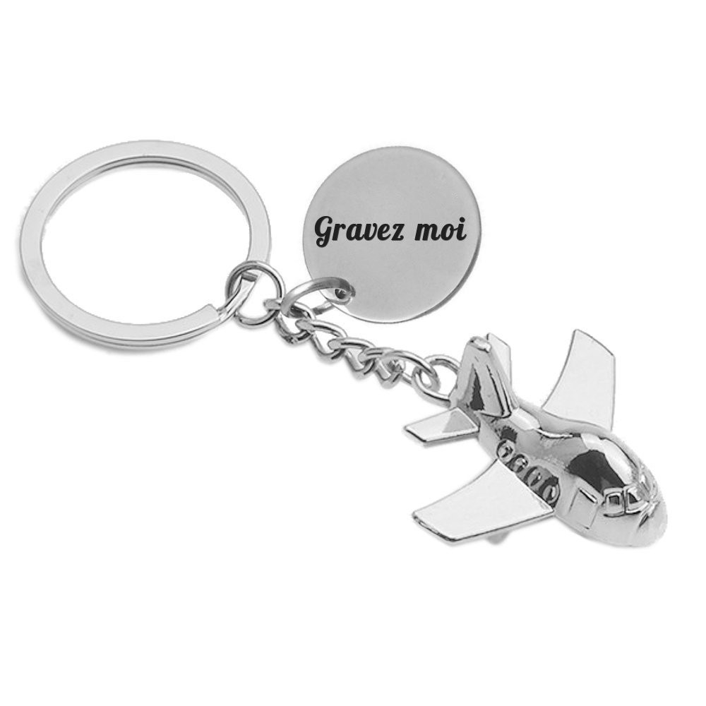 Porte-clés Avion de Tourisme Personnalisé Gravé – Cadeau Pilote Privé, ULM ou Passion Aviation Légère 1 Porte-clés Avion de Tourisme gravé