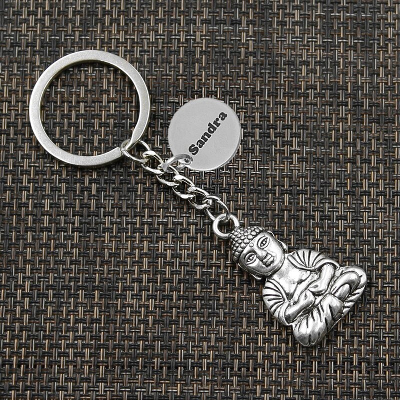 Porte-clés Bouddha Personnalisé Gravé – Cadeau Méditation, Zen ou Sérénité Intérieure 2 Porte-clés Bouddha gravé