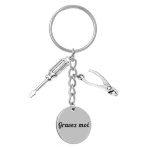 Porte-clés Bricoleur gravé — outils