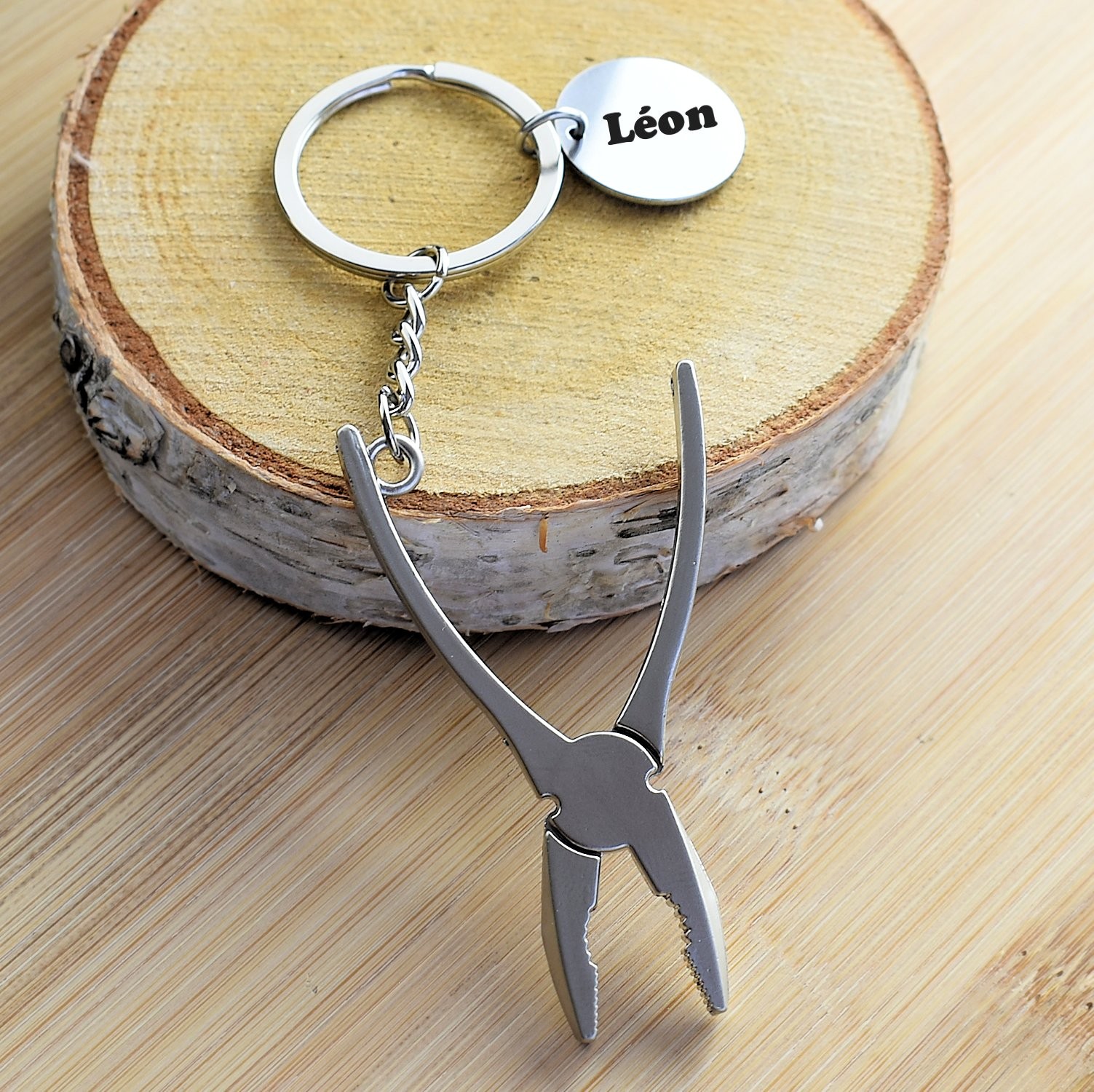 Porte-clés Pince Bricoleur Personnalisé Gravé – Cadeau Artisan, Électricien ou Passionné de Bricolage 2 Porte-clés Bricoleur gravé — pince à bec