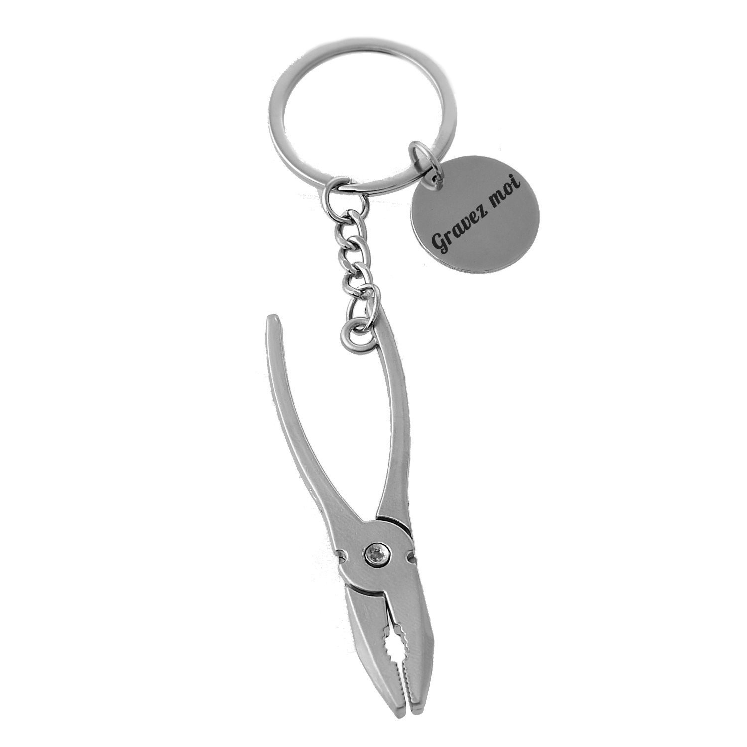 Porte-clés Pince Bricoleur Personnalisé Gravé – Cadeau Artisan, Électricien ou Passionné de Bricolage 1 Porte-clés Bricoleur gravé — pince à bec