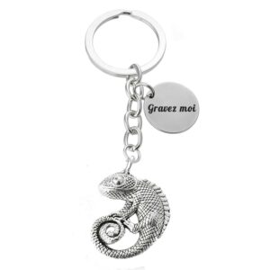 Porte-clés Caméléon gravé