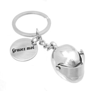 Porte-clés Casque Moto gravé