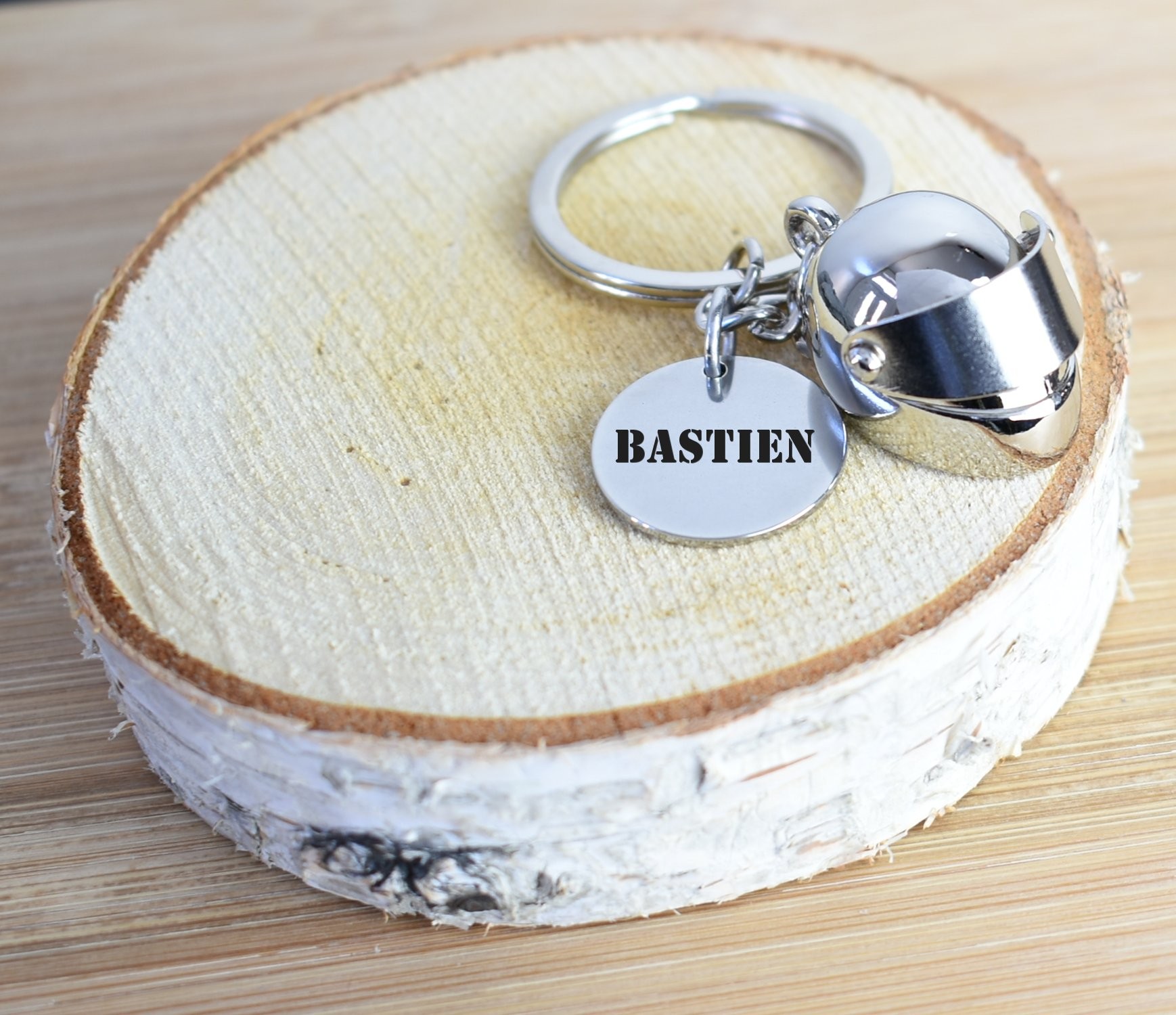 Porte-clés Casque Moto gravé