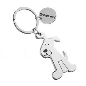 Porte-clés Chien gravé