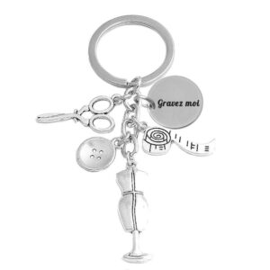 Porte-clés Couturière gravé