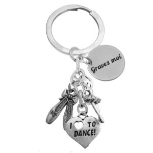 Porte-clés Danseuse Étoile gravé