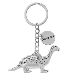 Porte-clés Dinosaure Gravé Personnalisé – Cadeau Original Dino