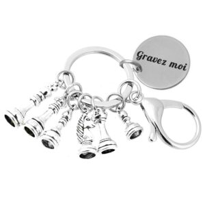 Porte-clés Échecs Personnalisé Gravé – Cadeau Joueur d&rsquo;Échecs, Stratège ou Champion