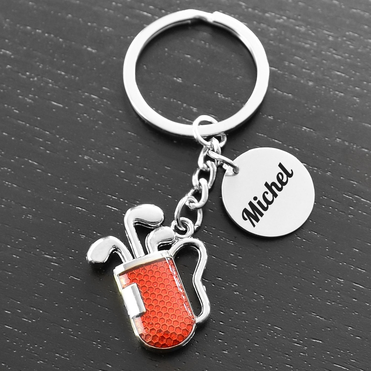 Porte-clés Sac de Golf Personnalisé Gravé – Cadeau Golfeur, Club ou Compétition 4 Porte-clés Golf gravé — sac de golf 3 clubs