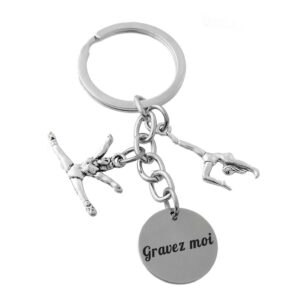Porte-clés Gymnastique gravé — figure artistique