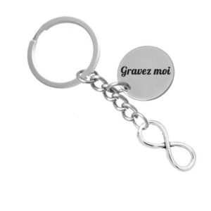 Porte-clés Infini gravé — médaille