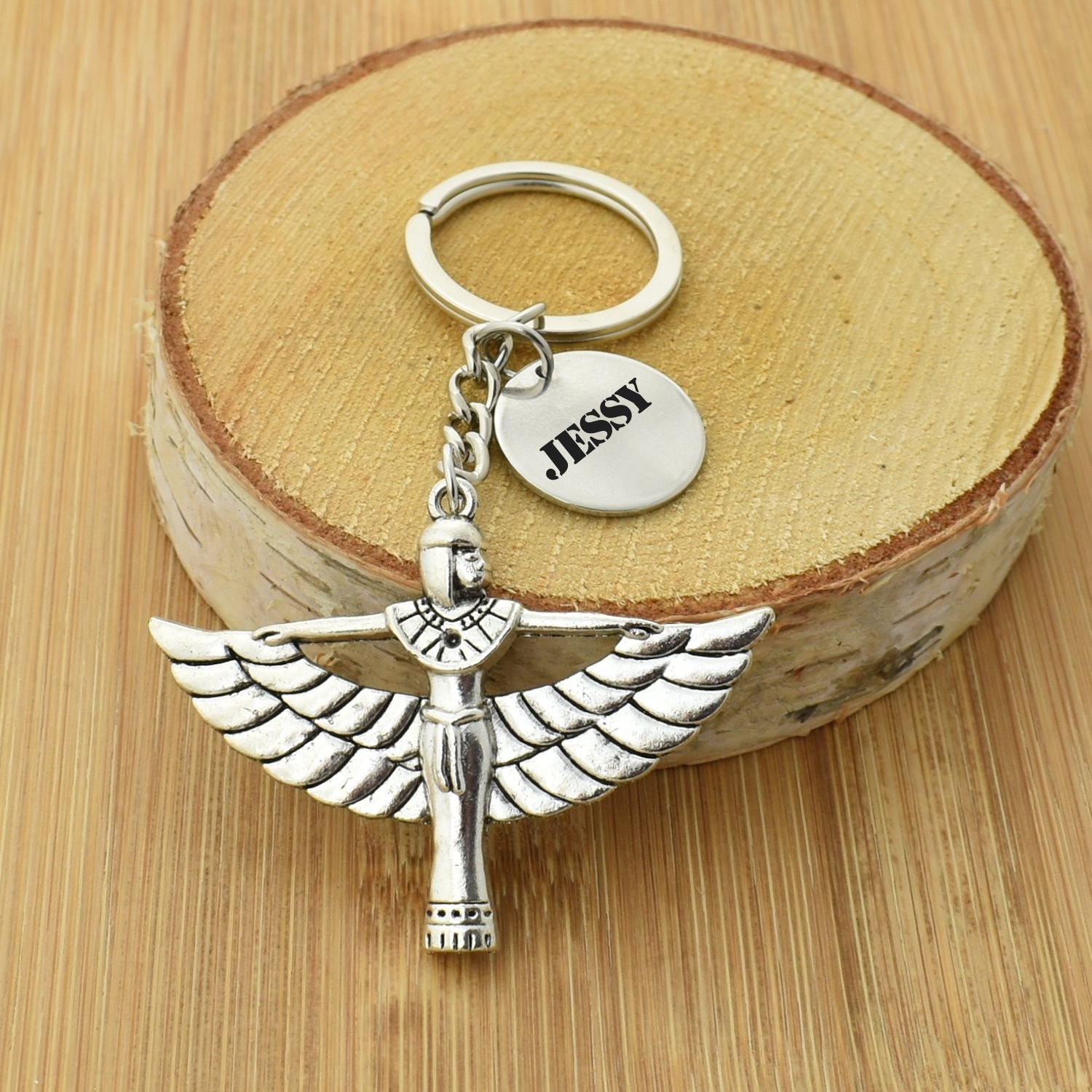 Porte-clés Isis Déesse Égyptienne Personnalisé Gravé – Cadeau Mythologie, Spirituel ou Égyptomane 3 Porte-clés Isis Égypte gravé