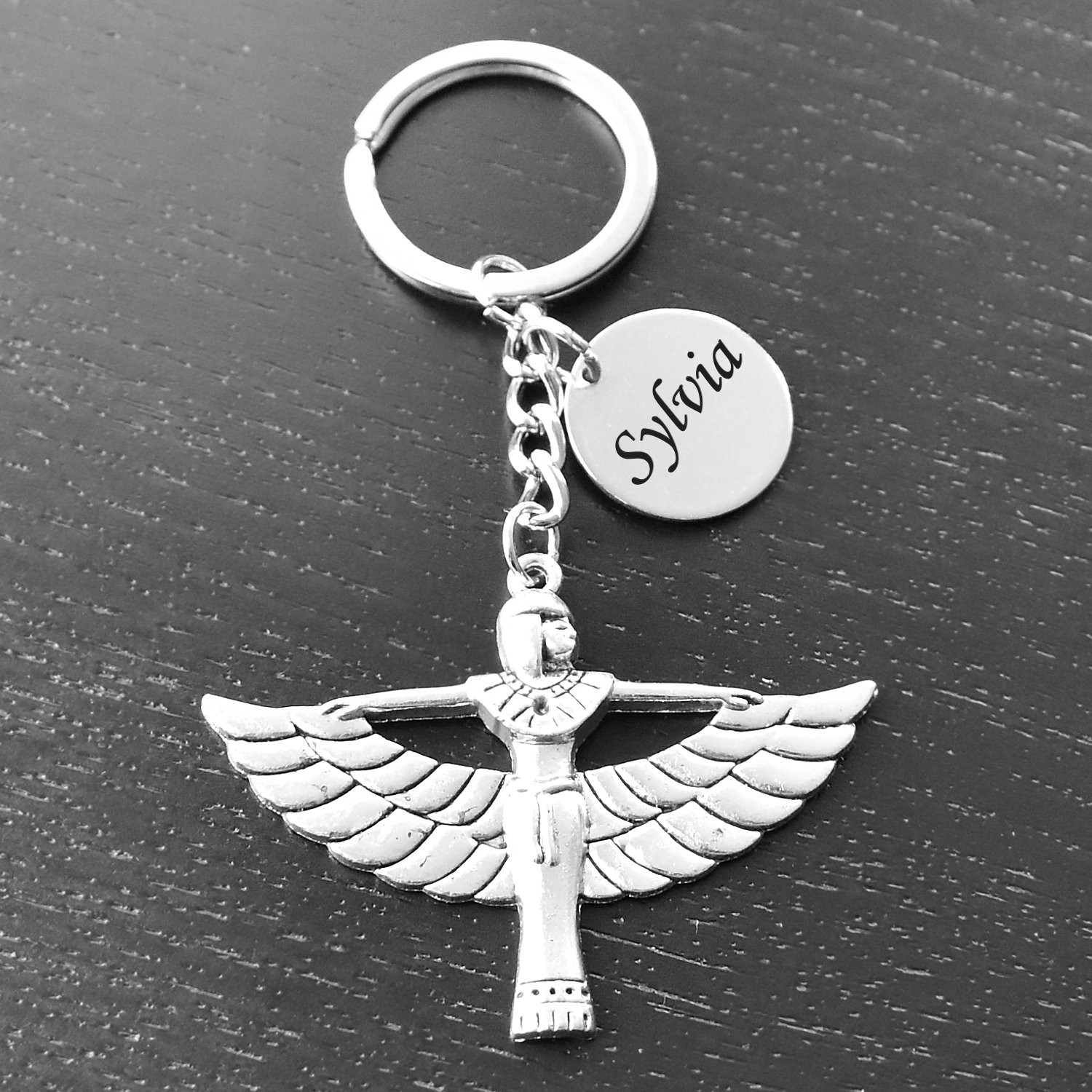 Porte-clés Isis Déesse Égyptienne Personnalisé Gravé – Cadeau Mythologie, Spirituel ou Égyptomane 4 Porte-clés Isis Égypte gravé