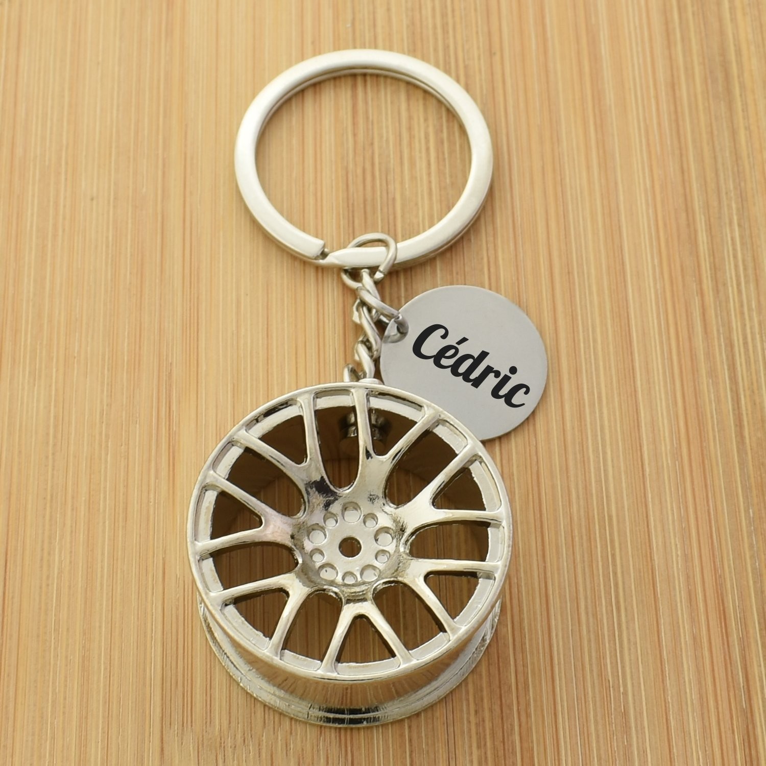 Porte-clés Jante Tuning Personnalisé Gravé – Cadeau Passionné d'Auto, Mécanicien ou Fan de Tuning 3 Porte-clés Jante Tuning gravé