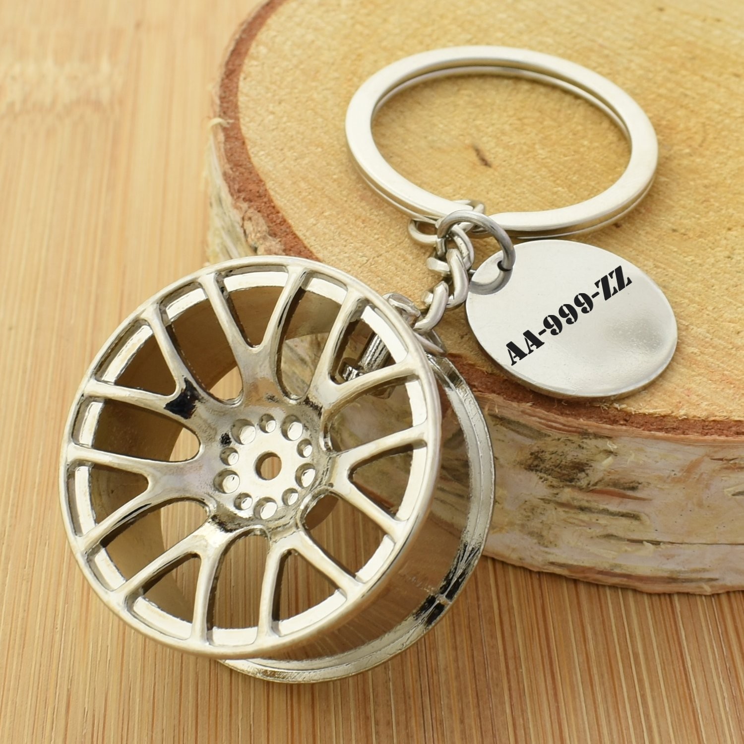 Porte-clés Jante Tuning Personnalisé Gravé – Cadeau Passionné d'Auto, Mécanicien ou Fan de Tuning 4 Porte-clés Jante Tuning gravé