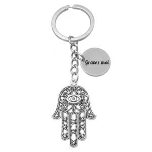 Porte-clés Main de Fatma gravé