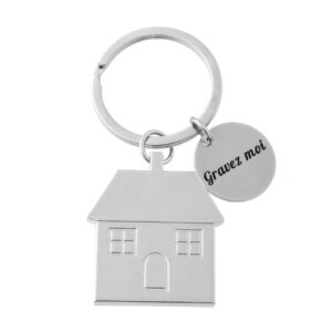 Porte-clés Maison gravé