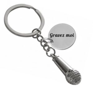 Porte-clés Microphone gravé