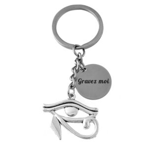 Porte-clés Œil d'Horus gravé