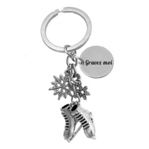 Porte-clés Patins à Glace gravé