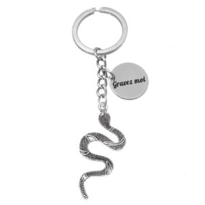 Porte-clés Serpent gravé