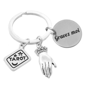 Porte-clés Tarot gravé — cartomancienne