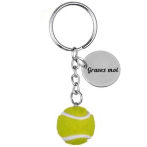 Porte-clés Tennis gravé — balle