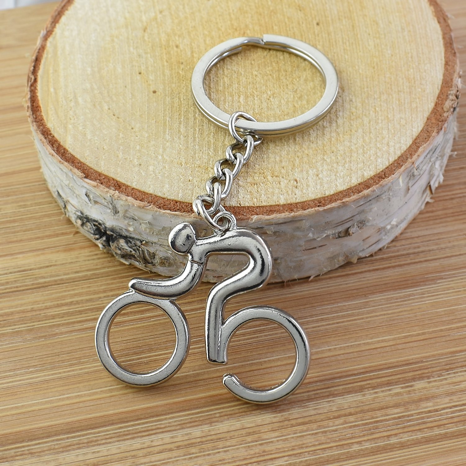 Porte-clés Cycliste Personnalisé Gravé – Cadeau Vélo, Cyclisme ou Sortie du Dimanche 3 Porte-clés Vélo & Cycliste gravé