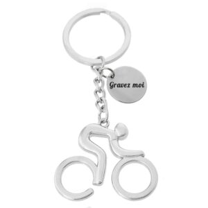 Porte-clés Vélo & Cycliste gravé