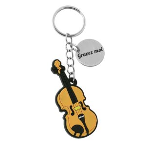 Porte-clés Violon Silicone gravé