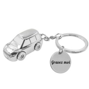 Porte-clés Voiture 3D gravé