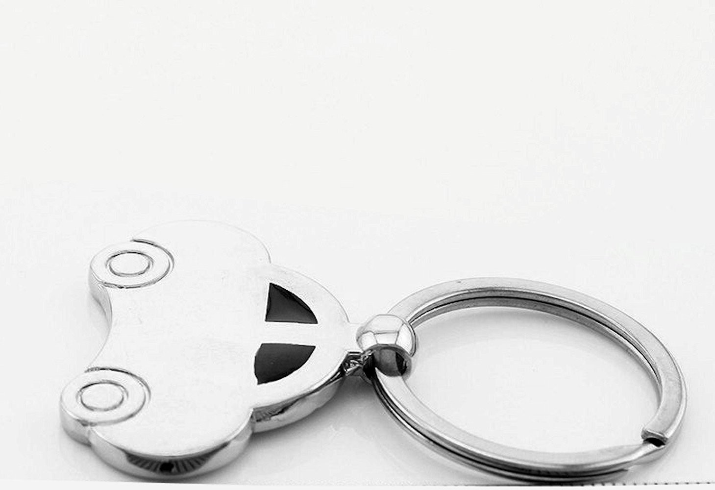 Porte-clés Voiture gravé — Cadeau Permis Conducteur Personnalisé Métal Argenté 4 Porte-clés Voiture gravé — médaille