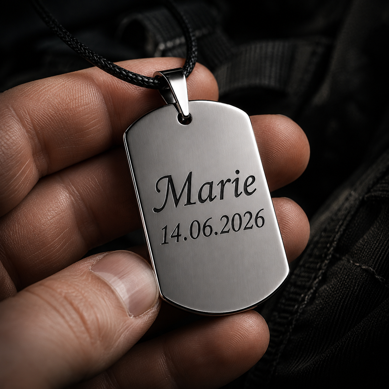 cadeau gravé valeurs militaires symbole honneur acier personnalisé