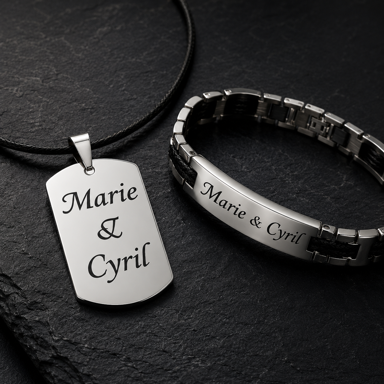 cadeau militaire gendarme gravé personnalisé acier
