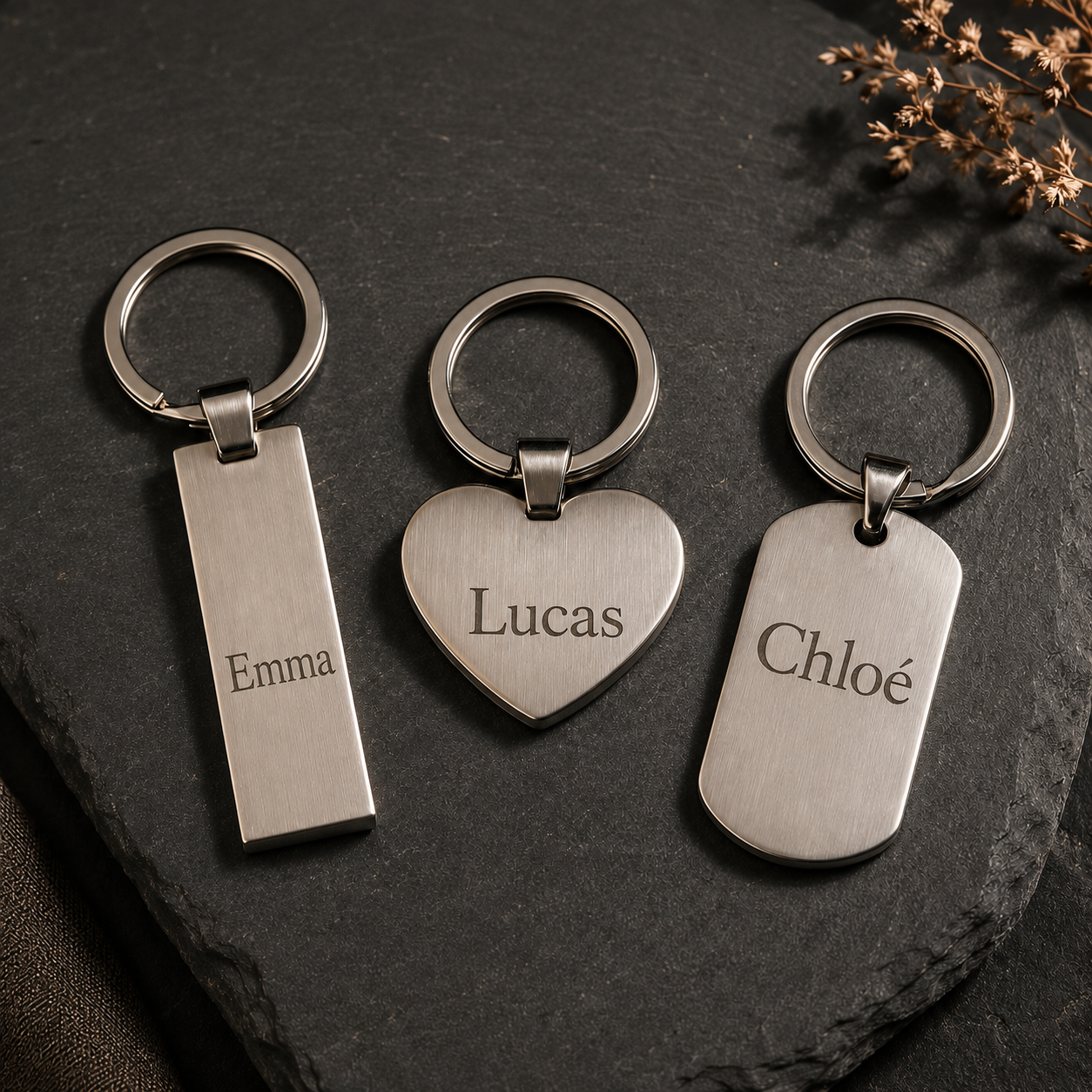 porte-clés gravé cadeau infirmière aide-soignante personnalisé acier laser